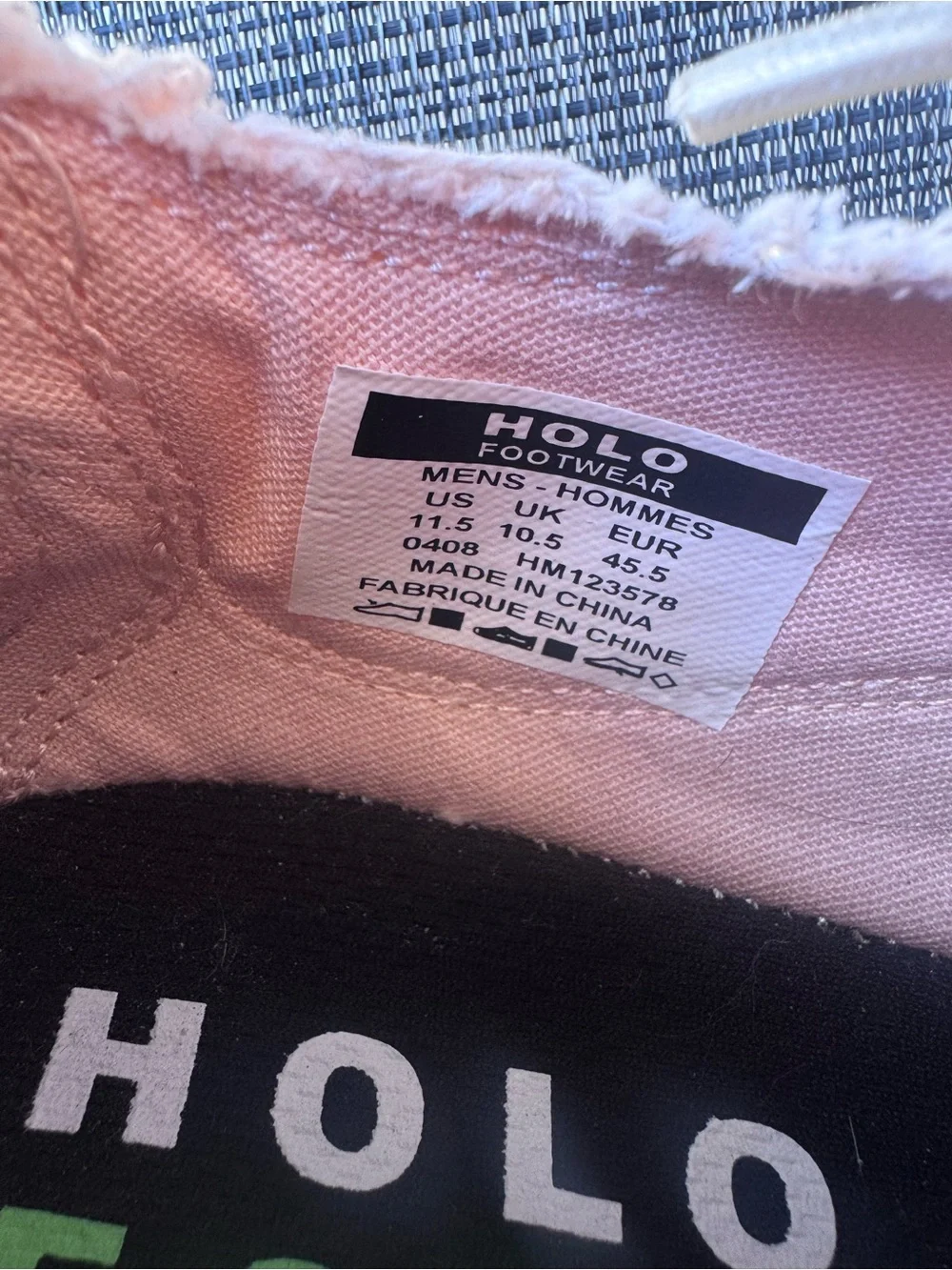 HOLO ECO Men’s blush pink sneaker-SZ 11.5
